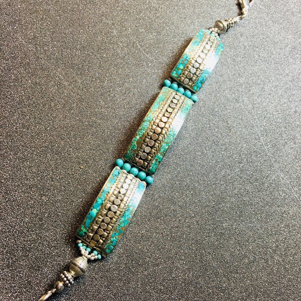 Turquoise Womens Sterling Bracelet